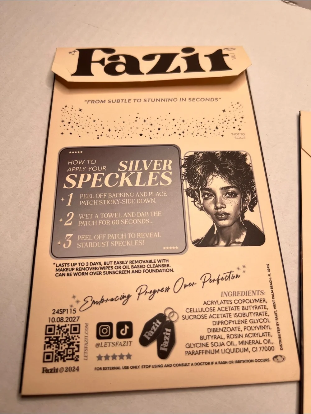 Fazit Beauty Silver & Gold Glitter Freckles Makeup Patches Set Of 2